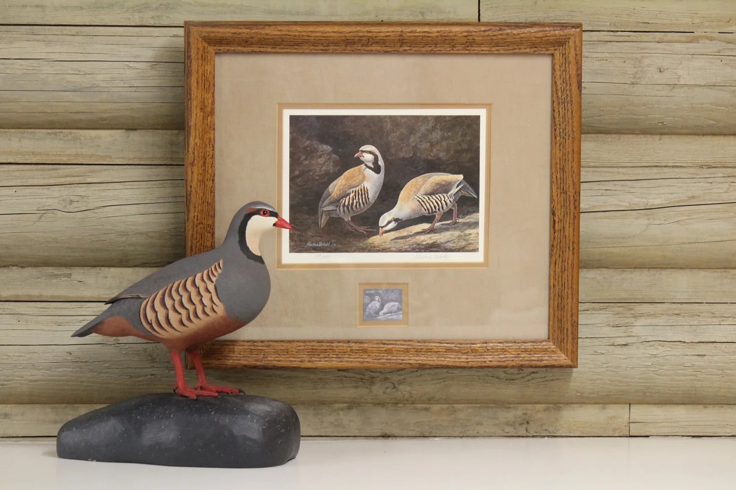 1982 Washington State Upland Bird Permit (Chukar) Print and Stamp