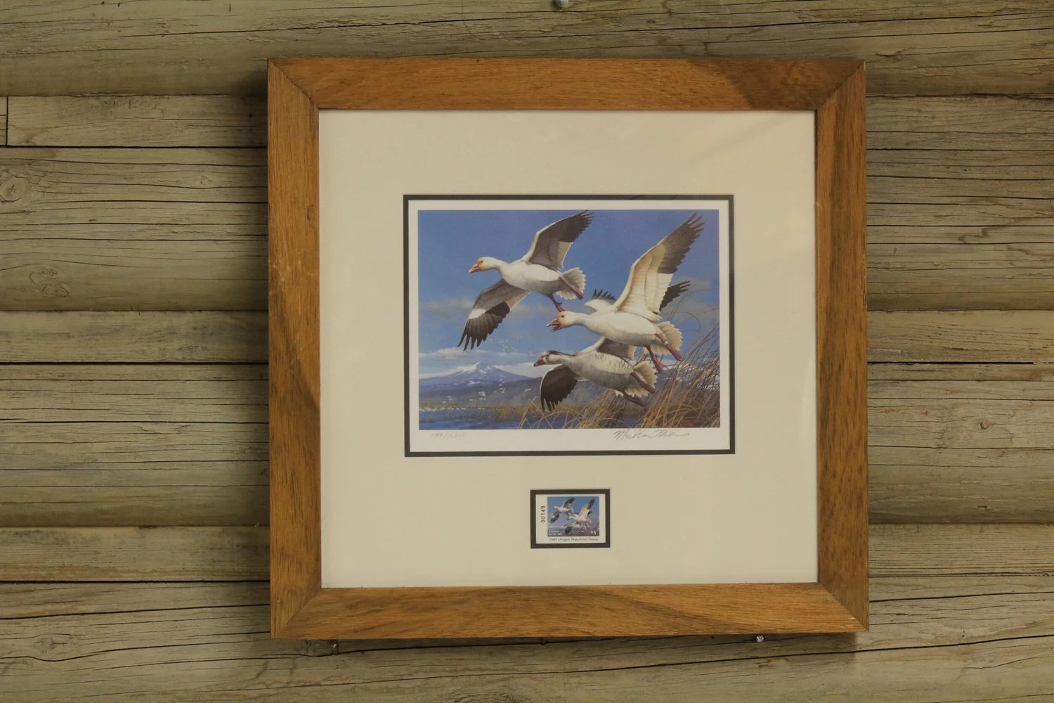 1985 Oregon Snow Geese Conservation Edition Print and Stamp