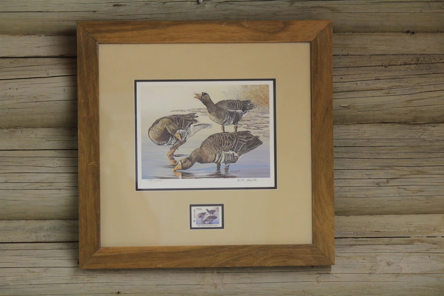 1987 Oregon White Fronted Geese Print and Stamp