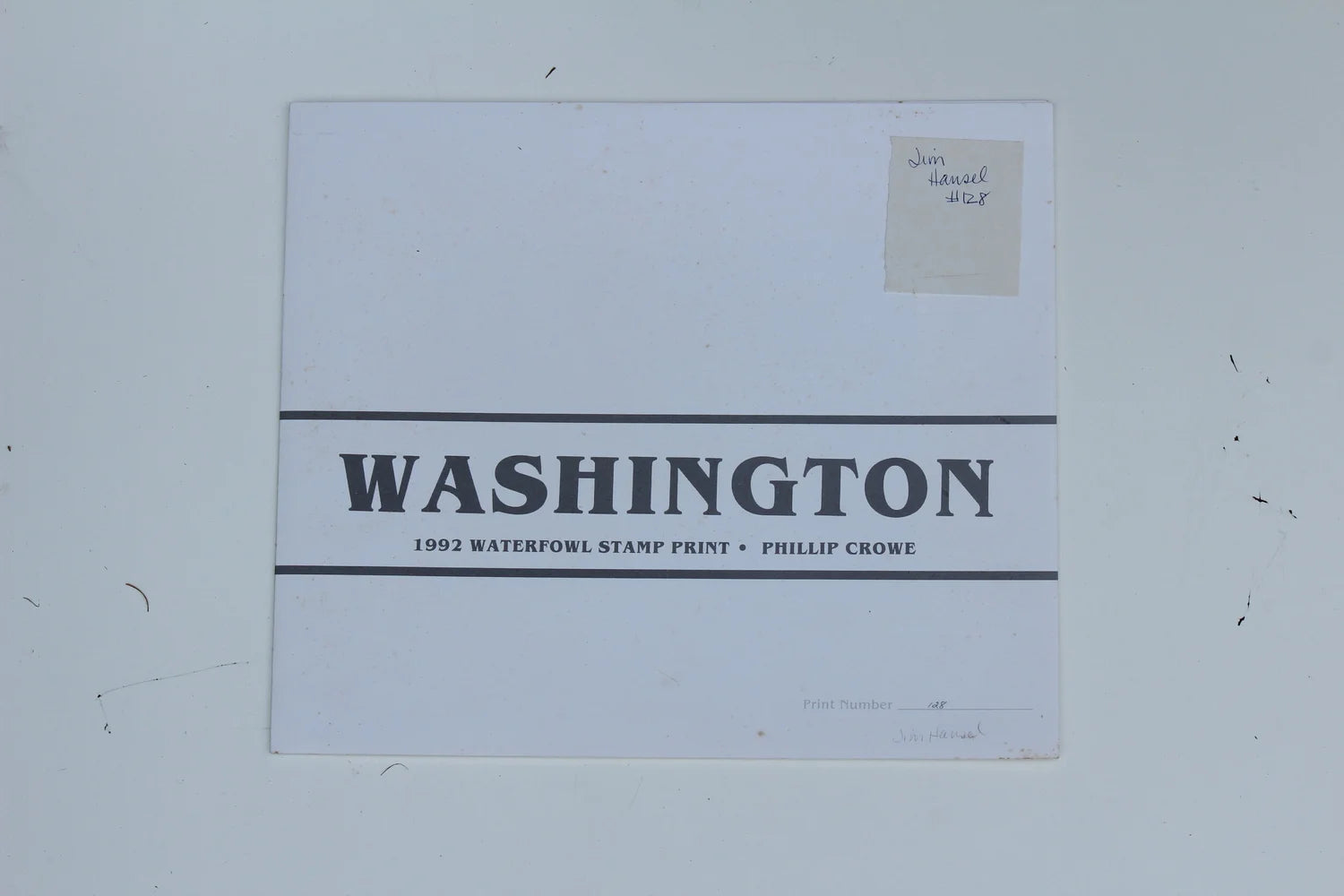 1992 Washington State Duck Print and Stamp