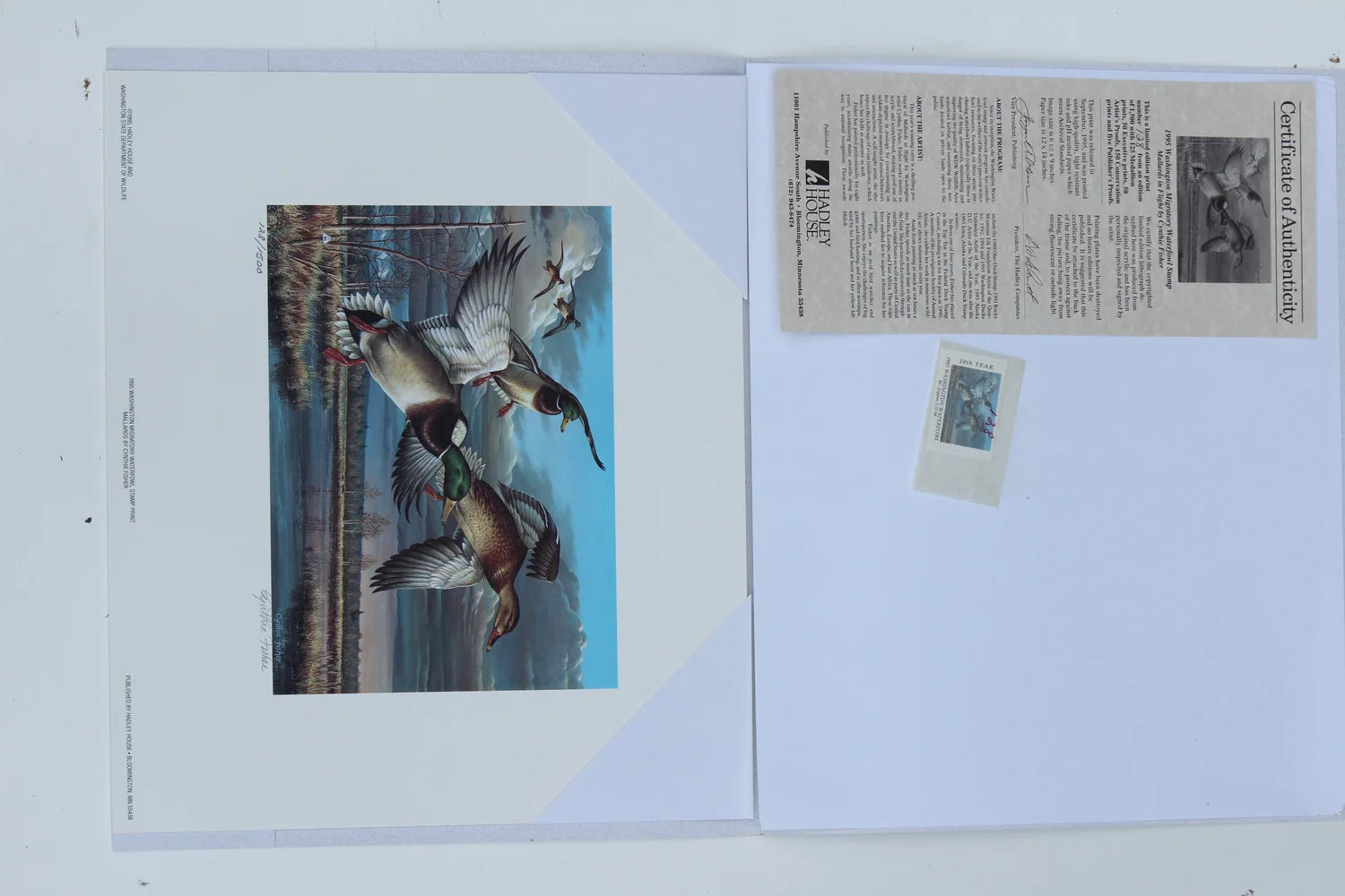 1995 Washington State Mallards Print and Stamp