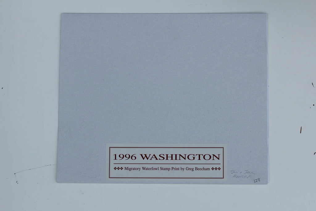 1996 Washington State Redhead Duck Print and Stamp