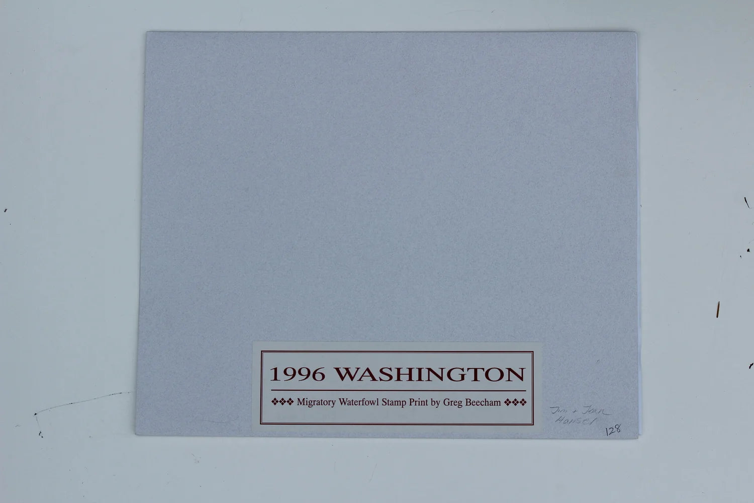 1996 Washington State Redhead Duck Print and Stamp