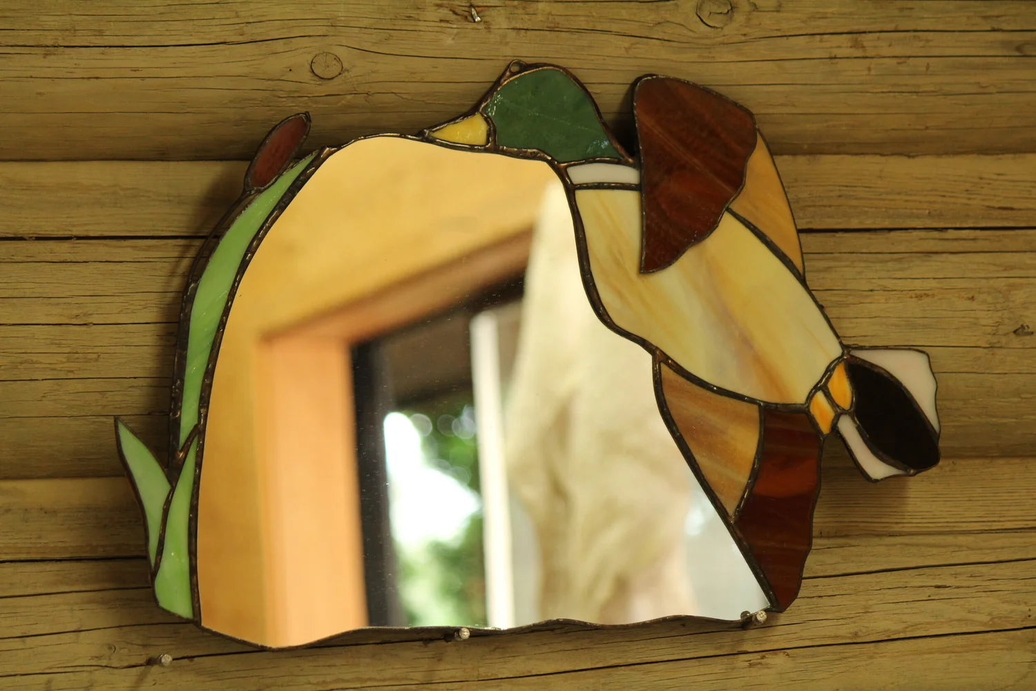 Mallard Stained Glass Mirror