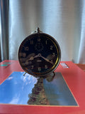 Vintage X-RAY Ingraham Wind-Up Alarm Clock Black Dial Bristol CT USA Art Deco