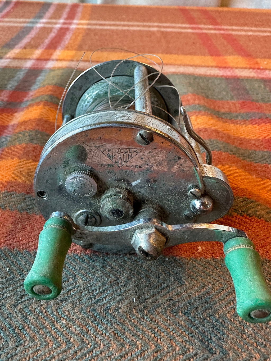 Vintage Pflueger Akron No. 1894 Baitcasting Fishing Reel Made in USA