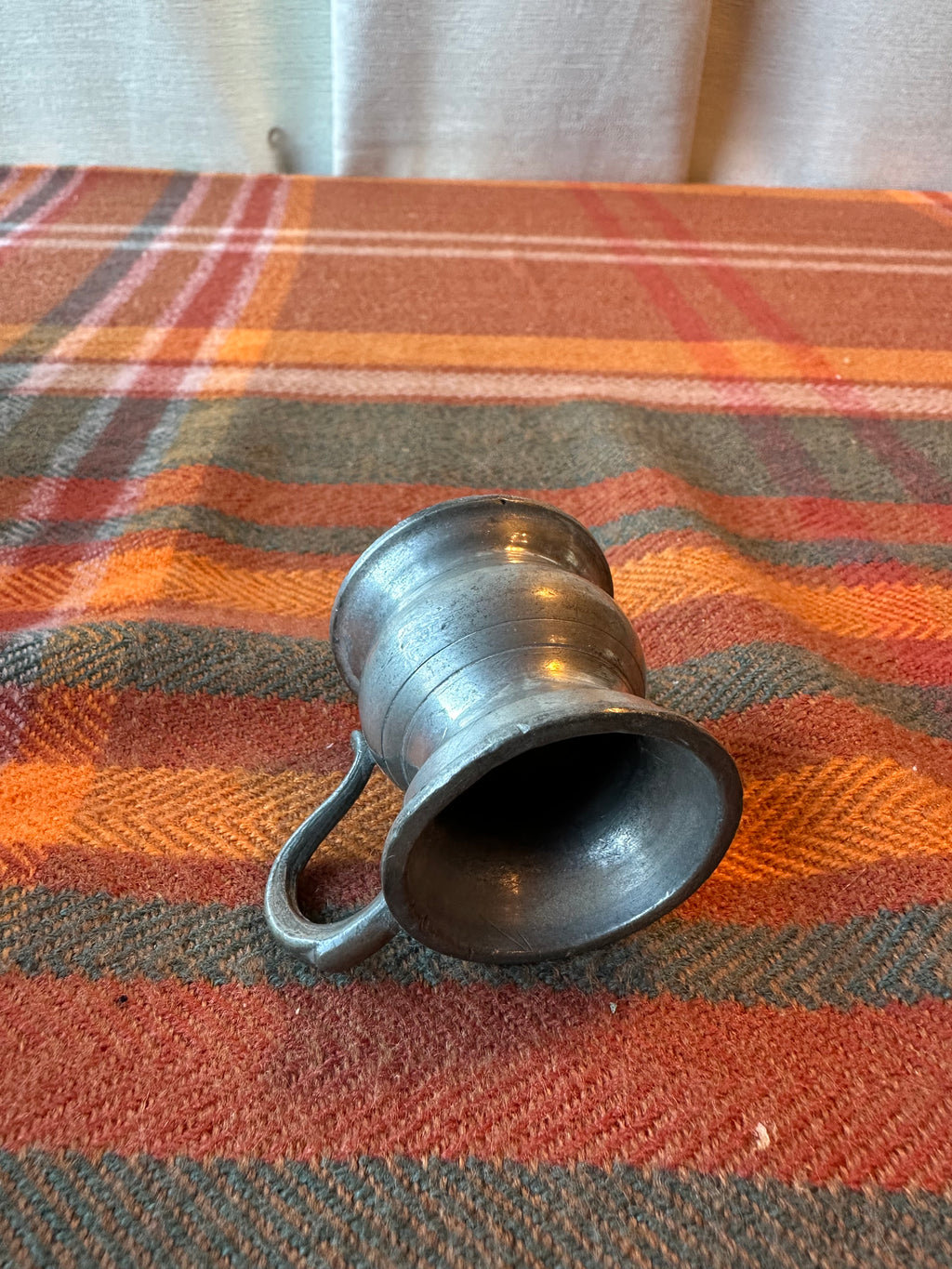 Antique Miniature Pewter Tankard Mug | Late 19th Century | Small Baluster Form