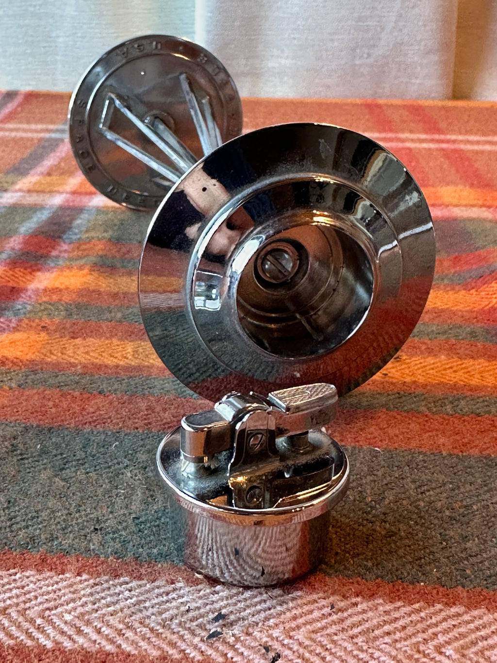 Vintage Seattle Space Needle Table Lighter | Mid Century Chrome Cigarette Lighter | Souvenir Desk Lighter