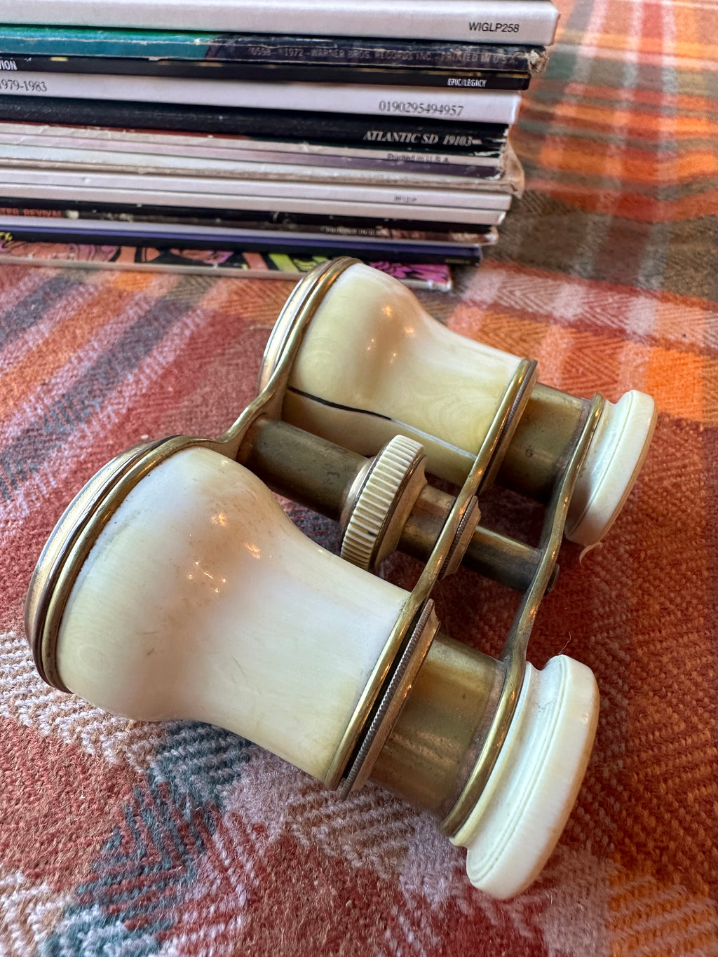 Antique Opera Glasses Binoculars | Mother of Pearl & Brass Theater Glasses | Victorian Field Glasses