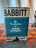 Sinclair Lewis Babbitt | Photoplay Edition with Dust Jacket | Grosset & Dunlap | Vintage Hardcover