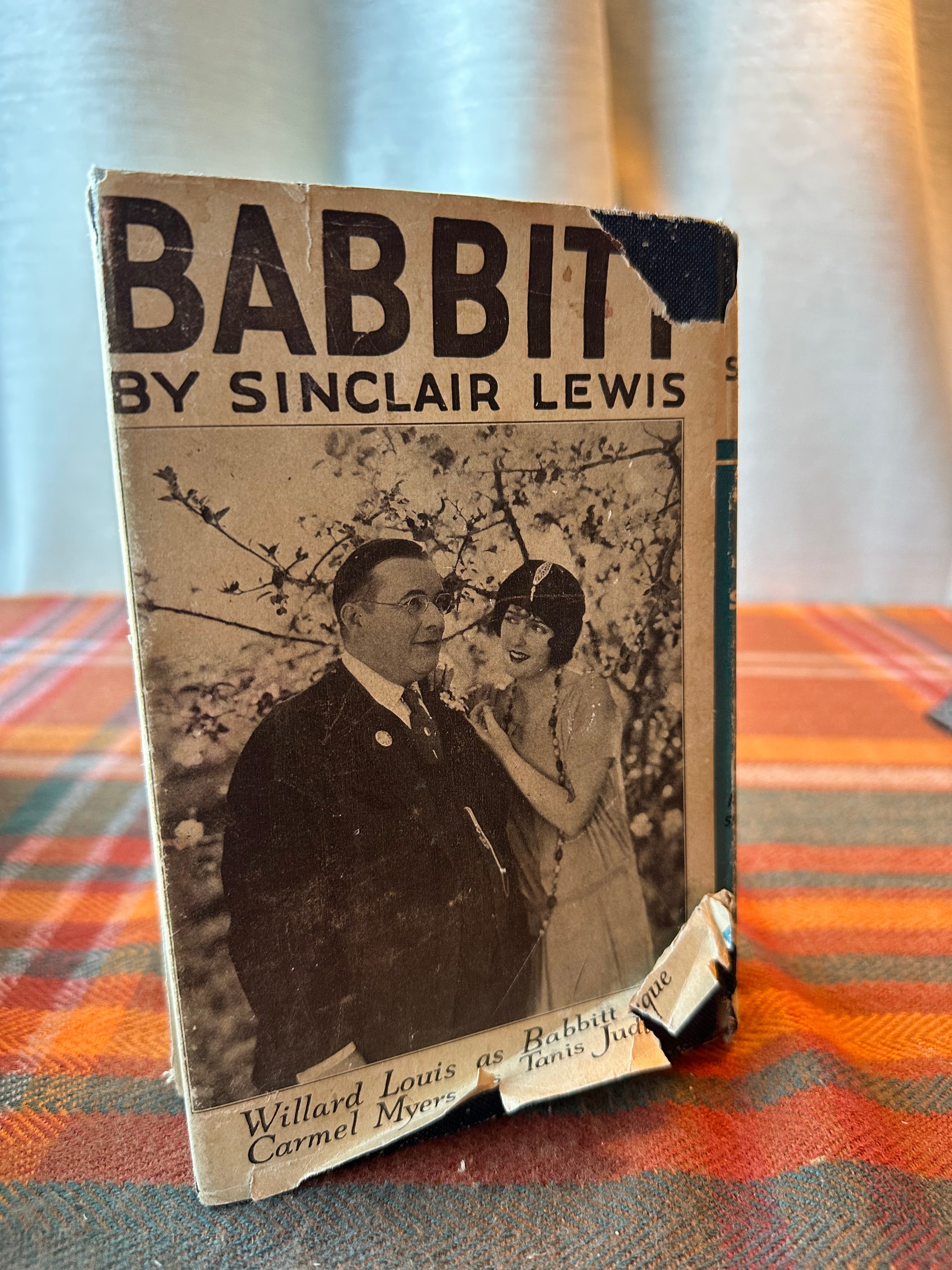 Sinclair Lewis Babbitt | Photoplay Edition with Dust Jacket | Grosset & Dunlap | Vintage Hardcover