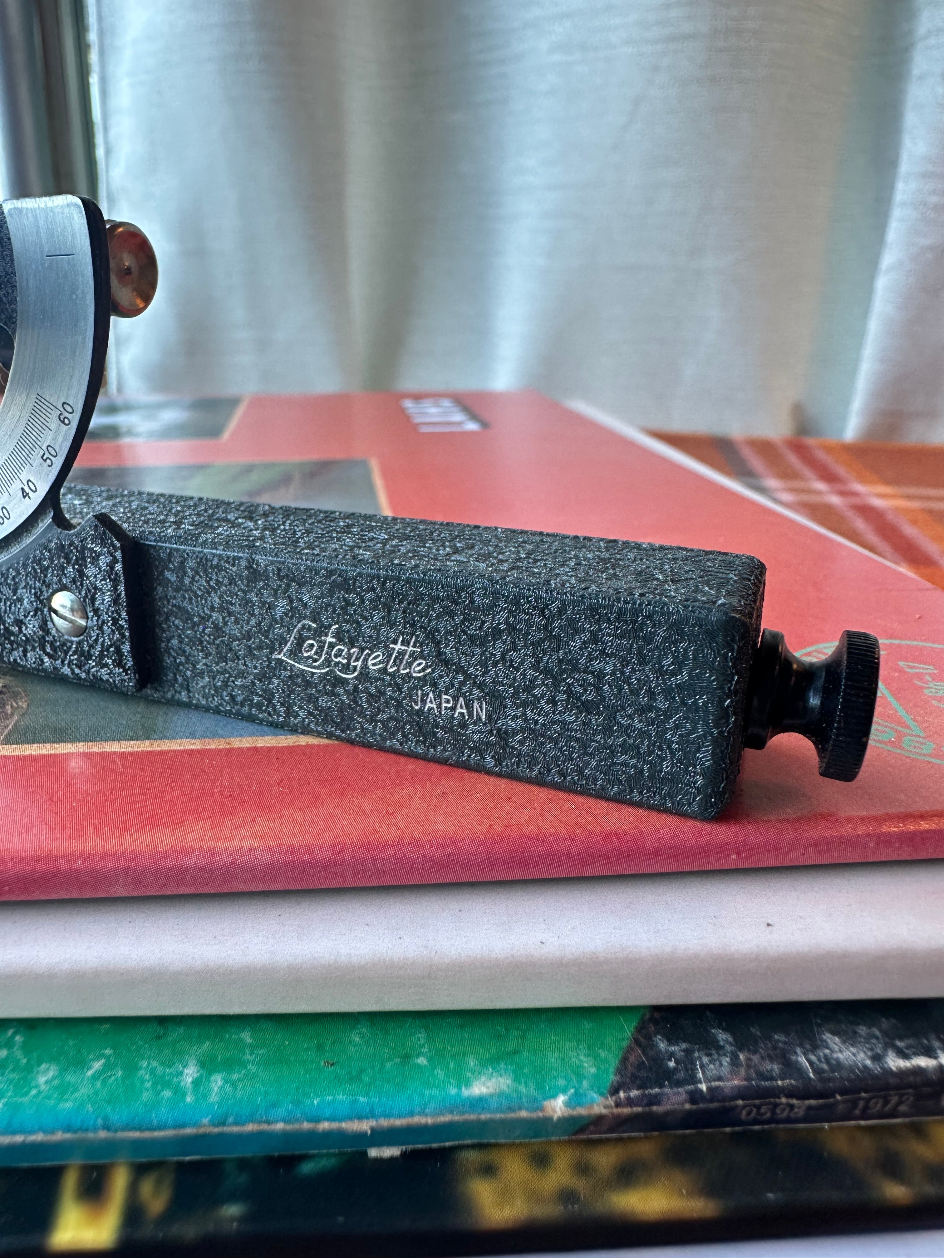 Lafayette Japan Precision Clinometer / Inclinometer with Leather Case | Surveying & Machinist Tool | Vintage