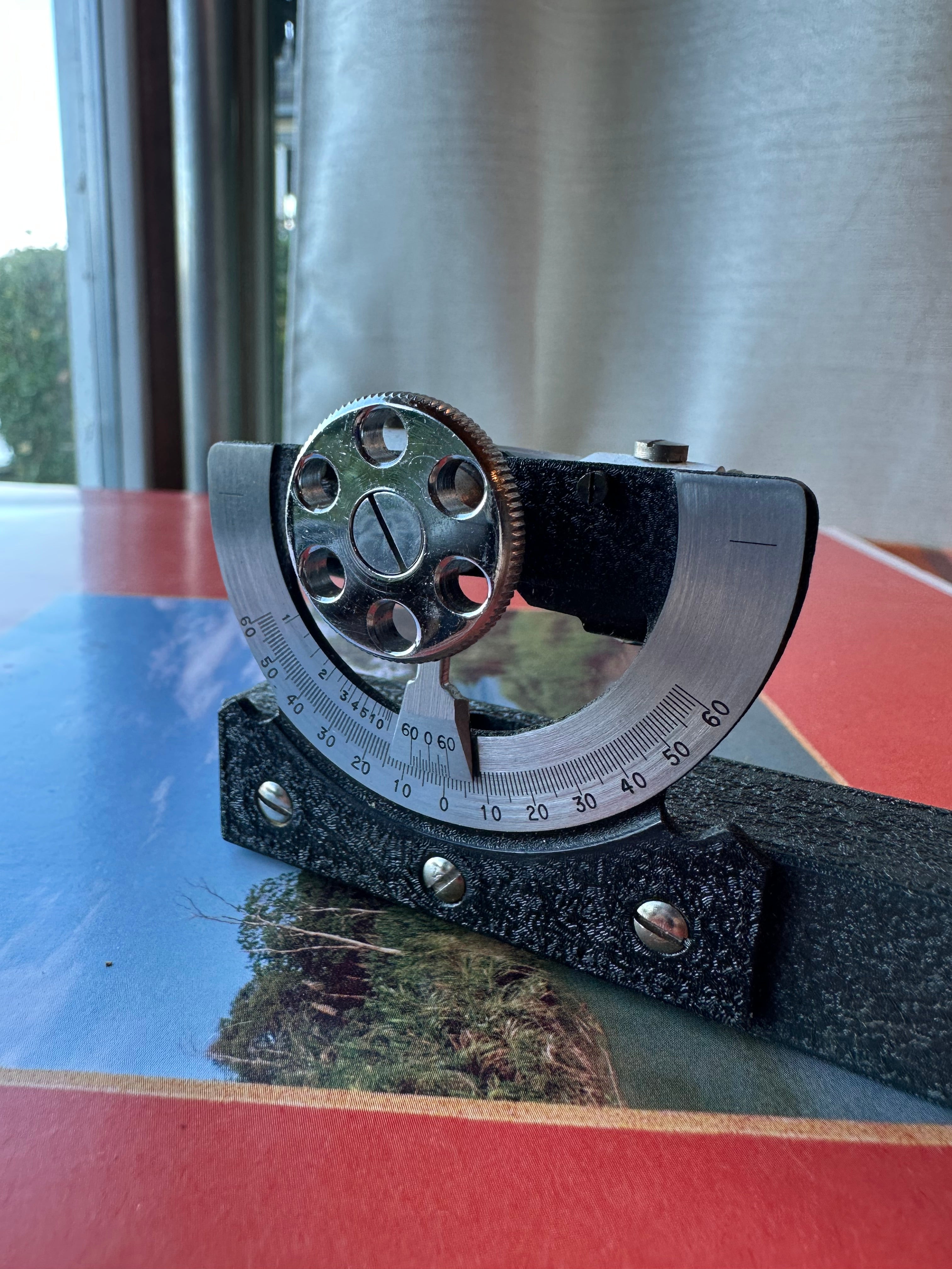 Lafayette Japan Precision Clinometer / Inclinometer with Leather Case | Surveying & Machinist Tool | Vintage