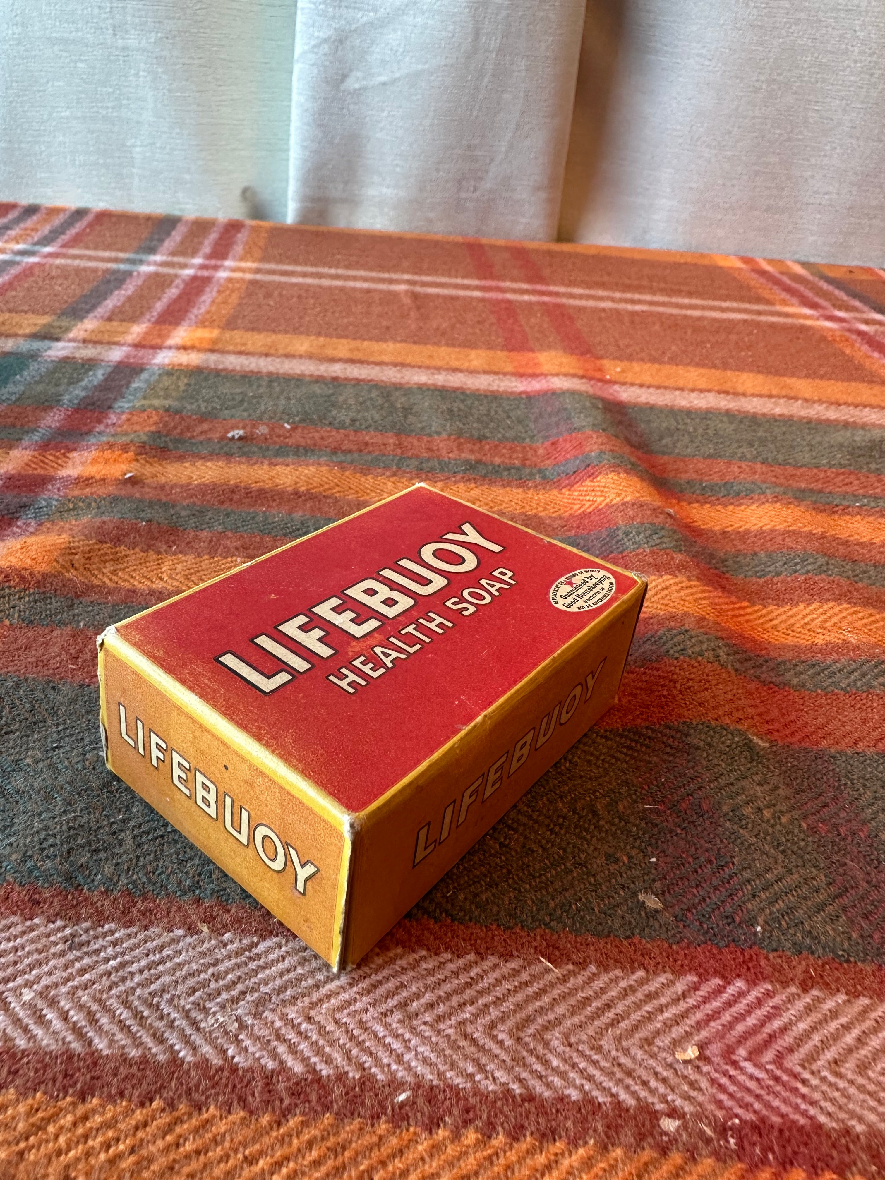 Vintage Lifebuoy Health Soap Empty Advertising Box | Lever Brothers | Good Housekeeping Seal | Display Collectible