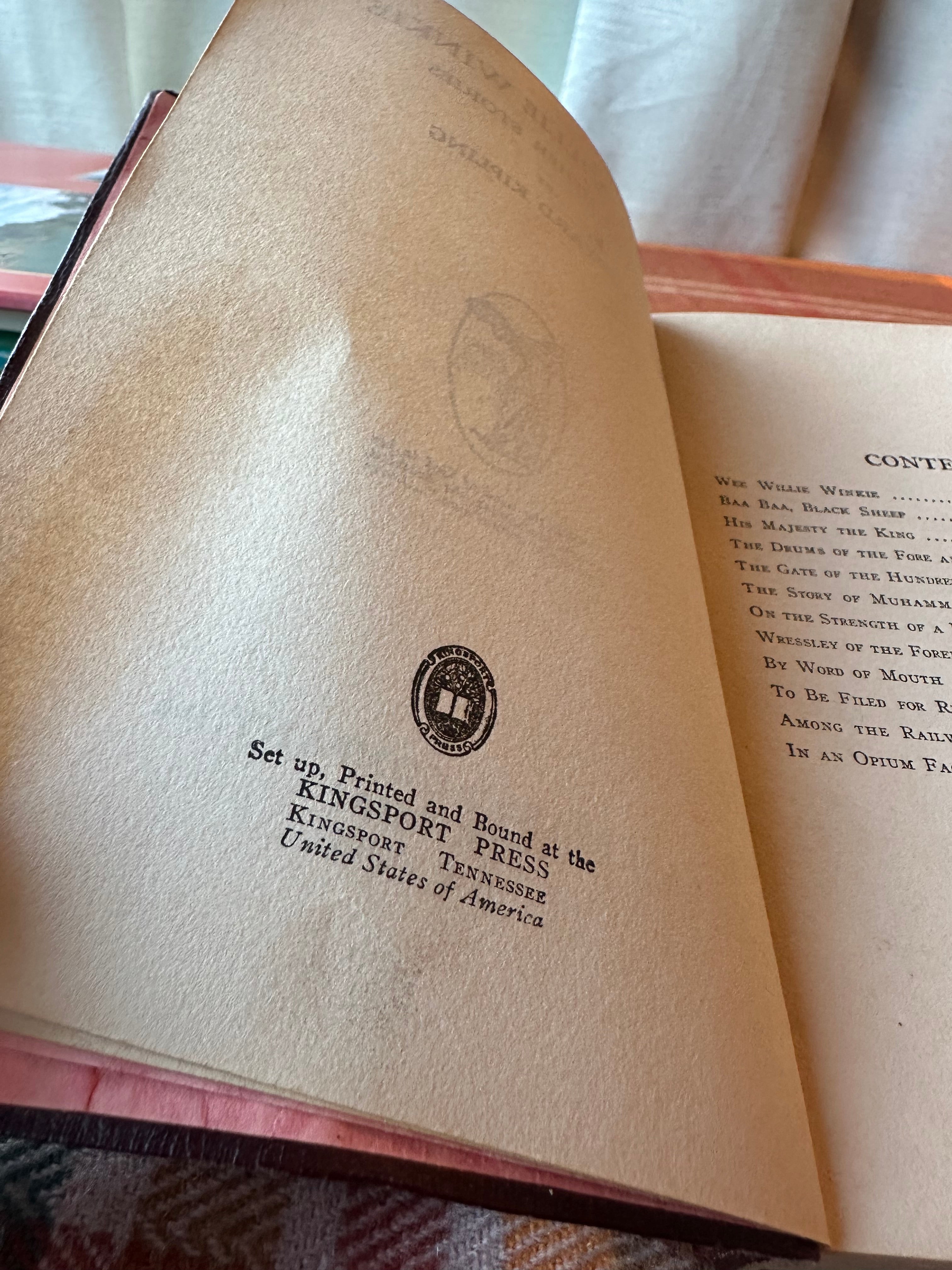 Rudyard Kipling Wee Willie Winkie and Other Stories | Vintage Hardcover | J.H. Sears & Co. | Decorative Edition