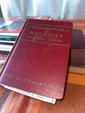 Fundamentals of Machines by Alexander Joseph | Vintage Scribner Engineering Hardcover | WWII Era Mechanical Engineering Textbook