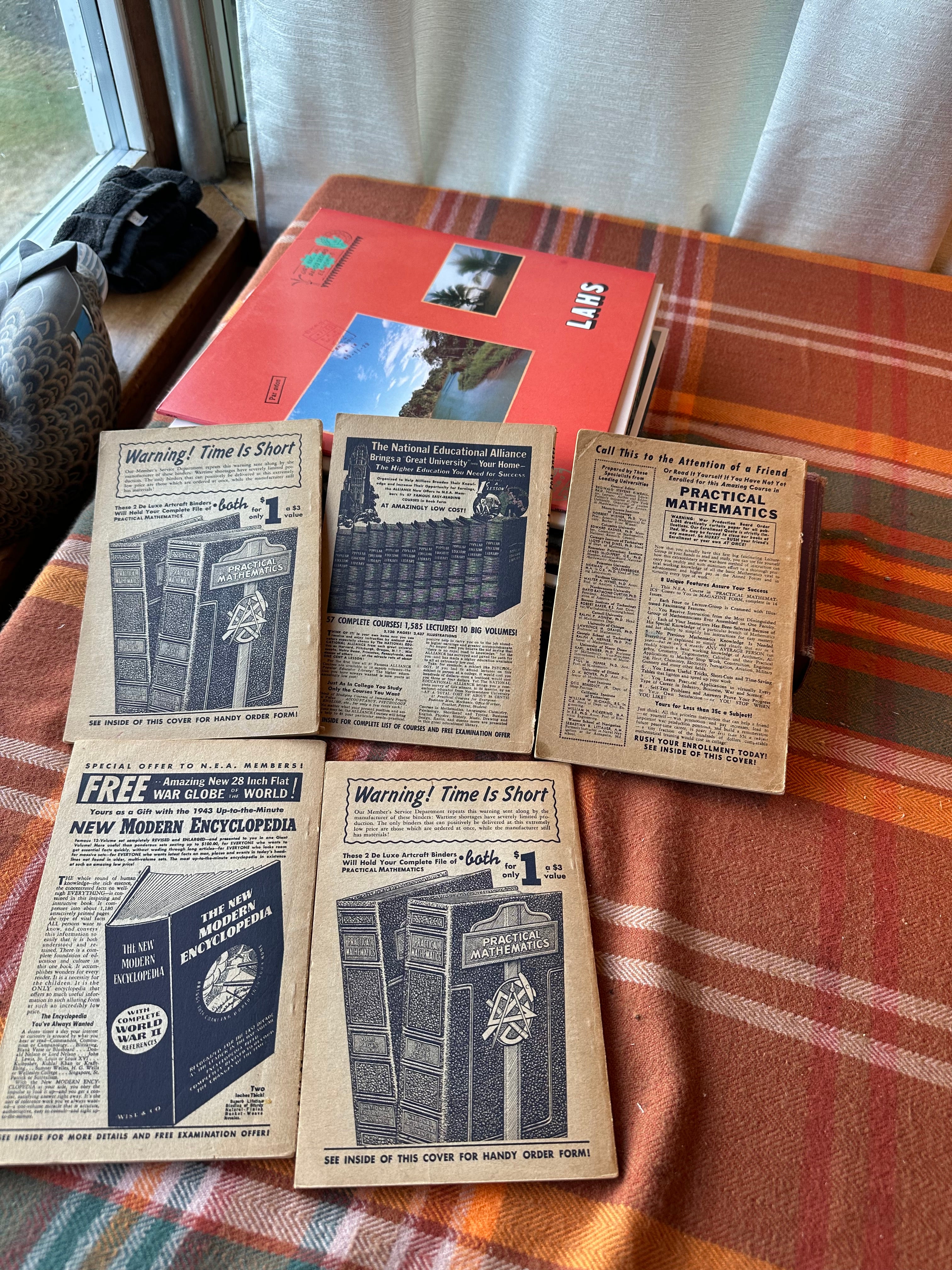 Vintage Practical Mathematics Magazine Lot of 5 | Issues #1, #6, #7, #8 & #10 | WWII Era Educational Booklets